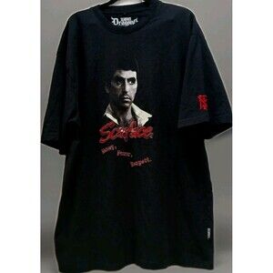 Scarface Dragonfly Clothing Co Embroidered Tee Men’s XL Black Single Stitch